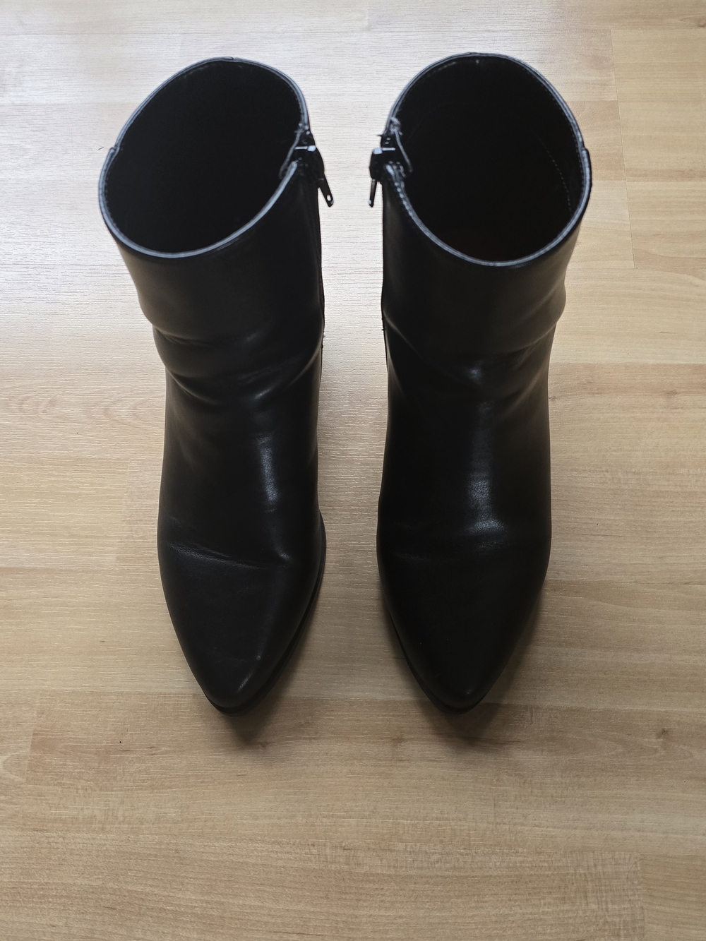 No. 6 Black Pointed Toe Ankle Booties